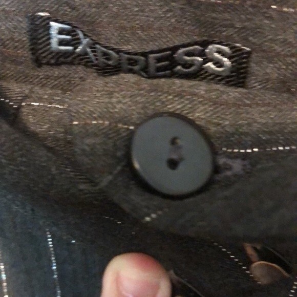 Express editor trousers size 2 grey with silver tinsel - Picture 5 of 9